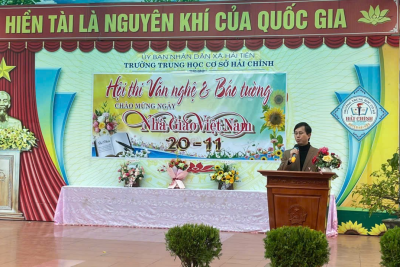 TRƯỜNG THCS HẢI CHÍNH, XÃ HẢI TIẾN, TỈNH NINH BÌNH HỘI THI “VĂN NGHỆ – BÁO TƯỜNG” CHÀO MỪNG 43 NĂM NGÀY NHÀ GIÁO VIỆT NAM